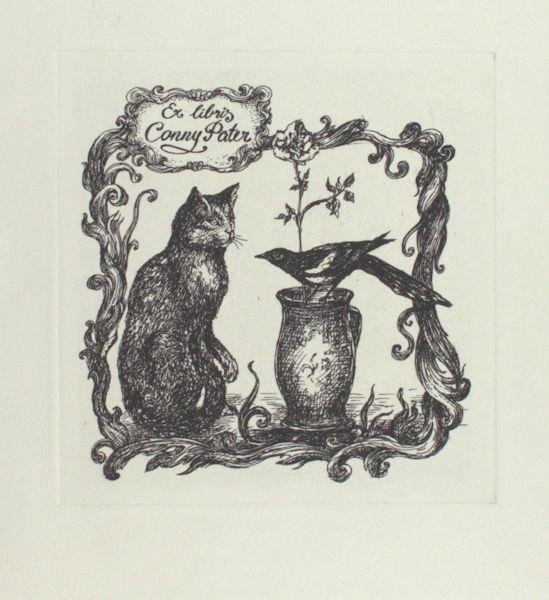 Balla, Margrit. - Exlibris voor Conny Pater.