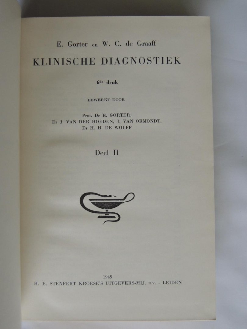 Gorter, E./ Graaff, W.C. de - Klinische diagnostiek. Deel 2