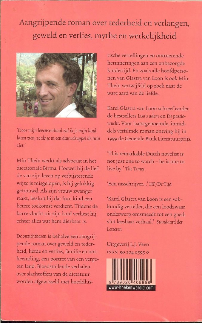 Glastra van Loon, Karel  ..  Omslagfoto Jan Bogaerts en Ontwerp van Brigitte Slangen - De Onzichtbaren in beeld