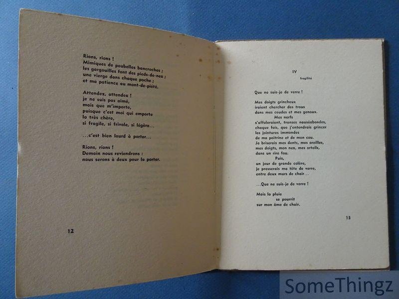 van de Velde, Constant. - Poésies de poche. [N°39 de 110 exemplaires. Avec dédicace.]