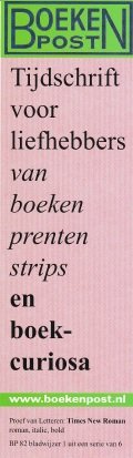  - boekenlegger: Boekenpost. Tijdschrift voor liefhebbers