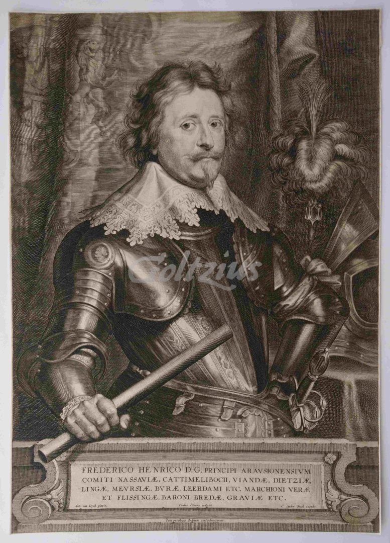 PONTIUS, PAULUS, - Portrait of Frederick Henry, Prince of Orange
