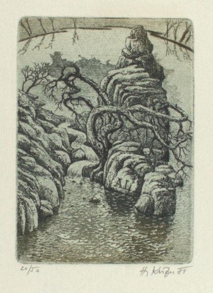 Kisza, Herbert. - Fantasielandschap.