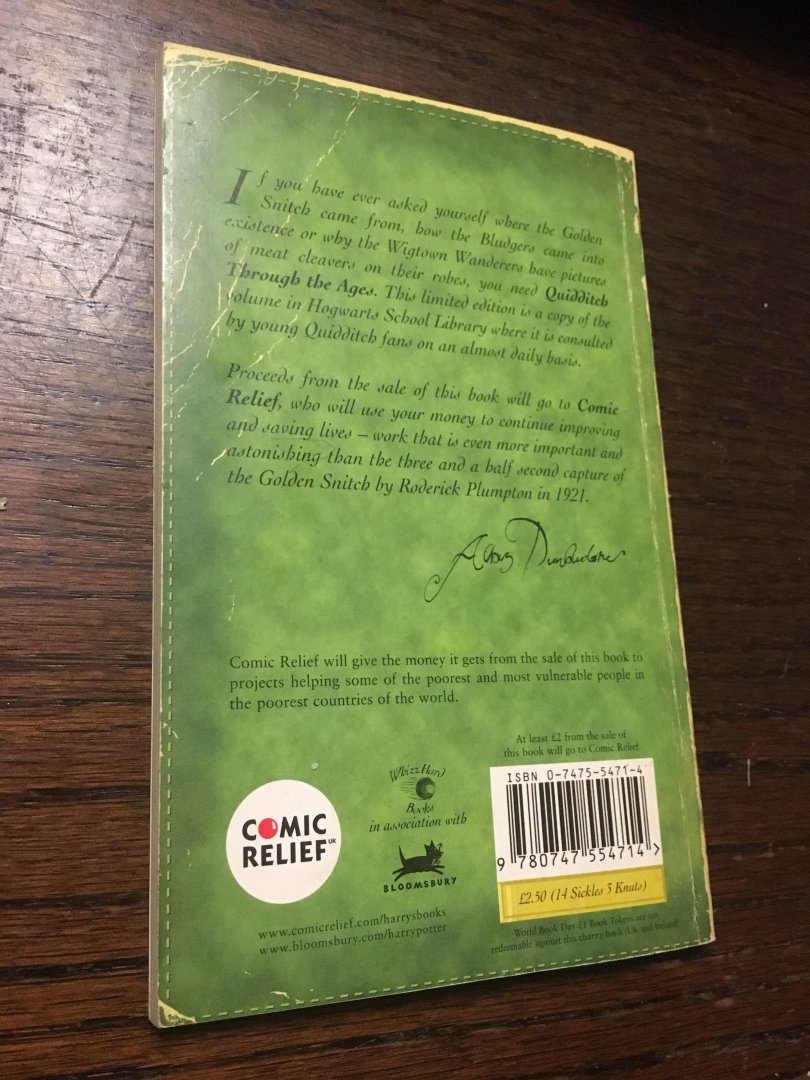 Rowling, J K - Harry Potter; Comic Relief: Quidditch Through the Ages