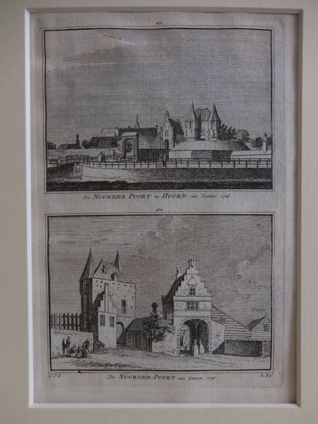 Medemblik. - 't Slot te Medenblik, van de Oostzyde, 1726/ Wester-Poort van binnen en Wagthuis te Medenblik, 1726.