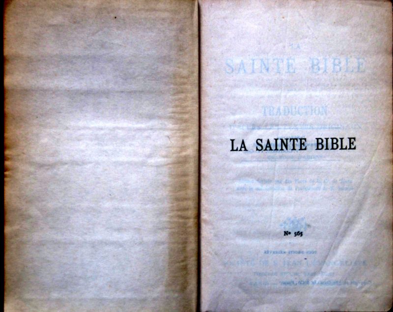  - La Sainte Bible, traduction