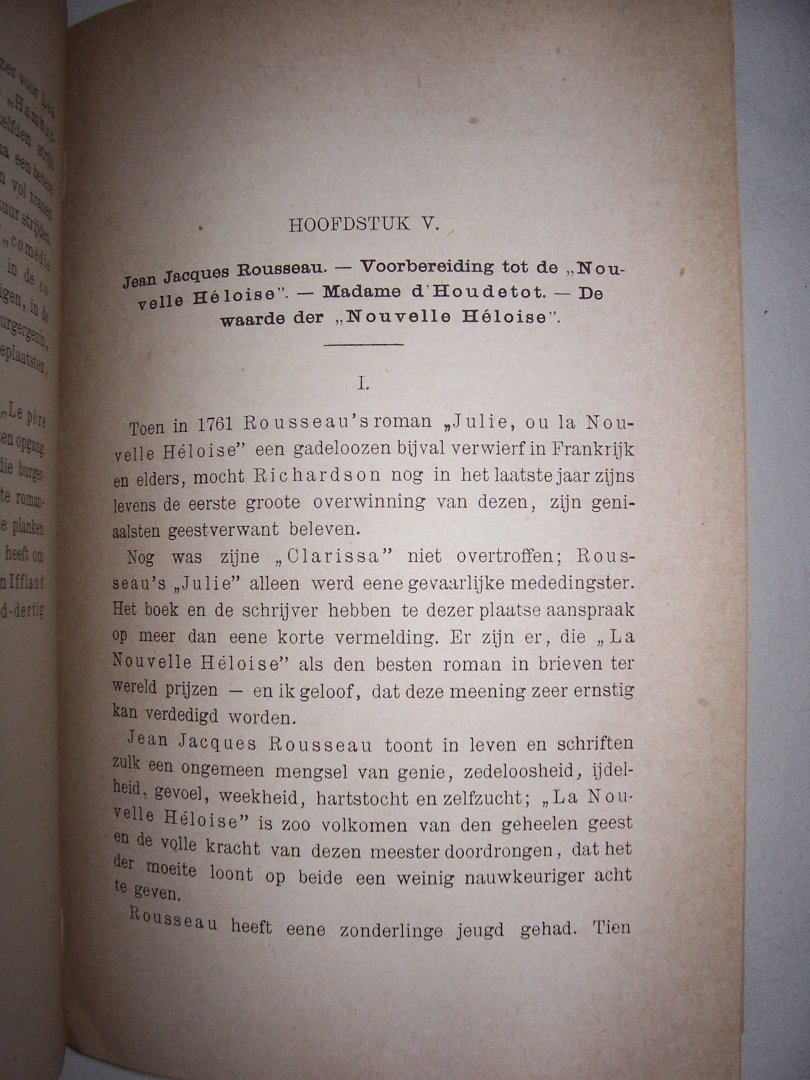 Brink, Dr. Jan ten - De roman in brieven. 1740-1840 eene proeve van vergelijkende letterkundige geschiedenis