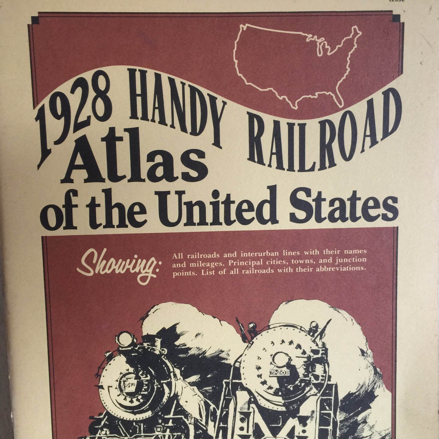  - 1928 HANDY RAILROAD ATLAS of the UNITED STATES