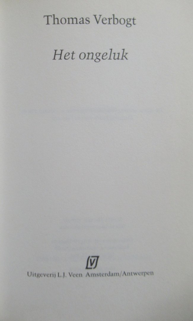 Verbogt, Thomas - Het ongeluk