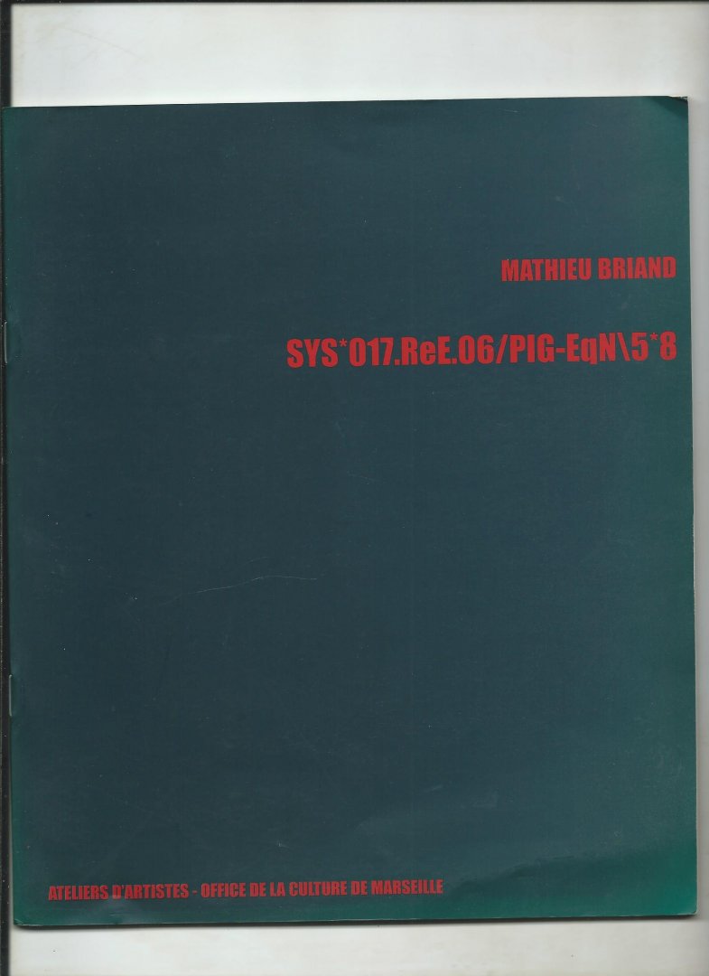 Briand, Mathieu - SYS*017.ReE.06/PIG-Eqn\5*8