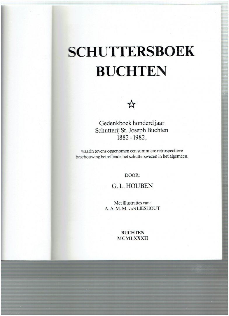 houben, g.l. - schuttersboek buchten