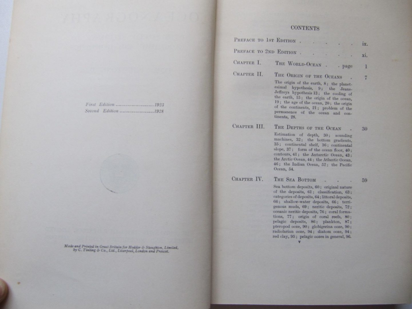 J. Johnstone - An Introduction to Oceanography