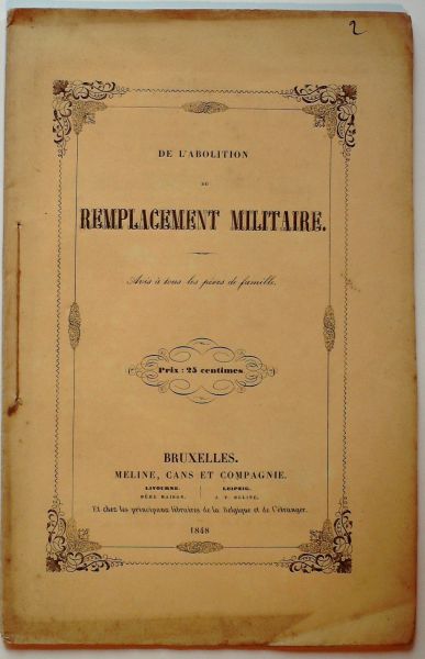  - D'abolition Du Remplacement Militaire