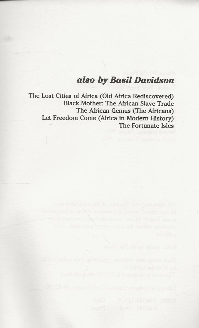 Basil Davidson - African Civilisation Revisited  - From Antiquity to Modern Times