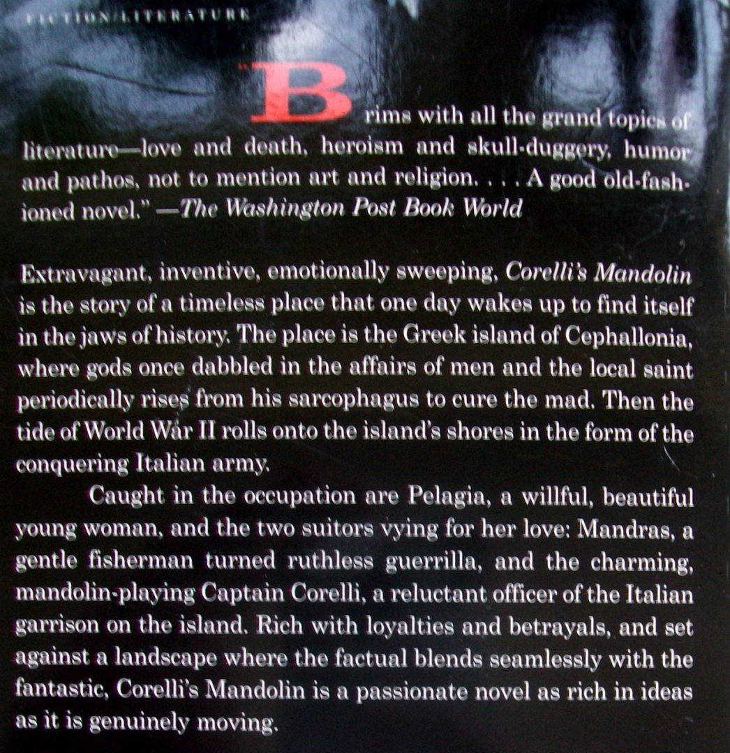 Bernières, Louis de - Corelli's Mandolin (Ex.1) (ENGELSTALIG) Bernières, Louis de - Corelli's Mandolin (Ex.1) (ENGELSTALIG)