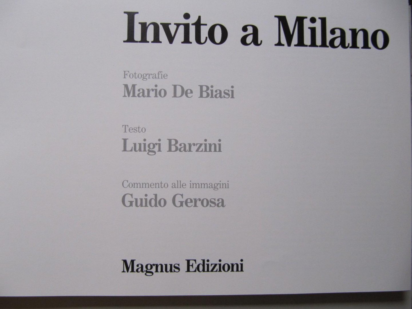 Mario de Biasi - Invito a Milano