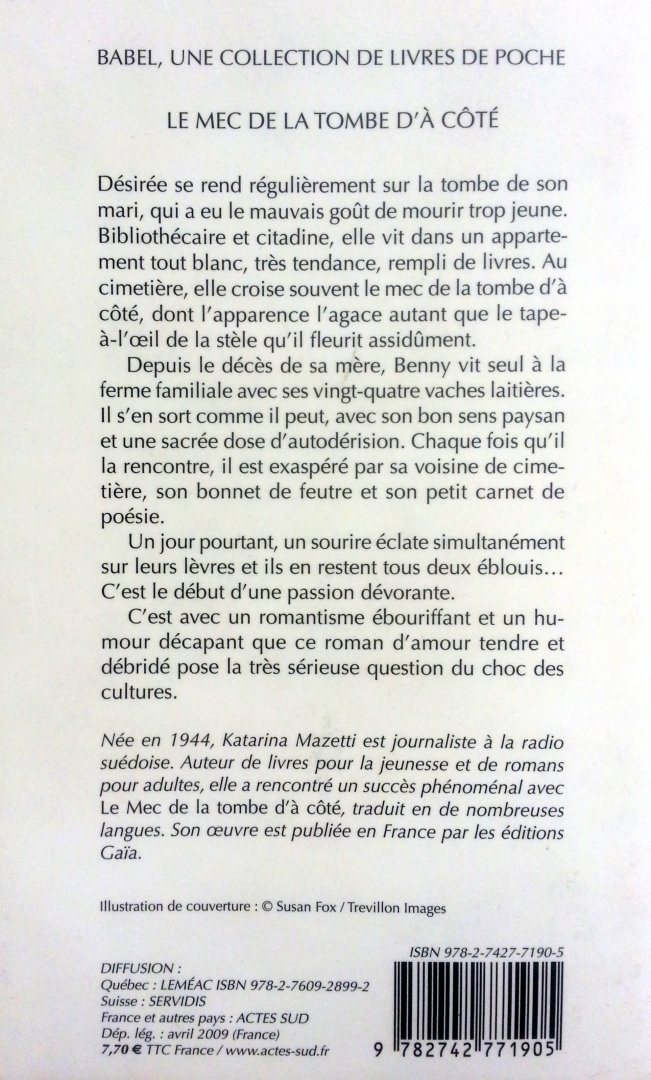 Mazetti, Katarina - Le mec de la tombe d'á coté (FRANSTALIG)