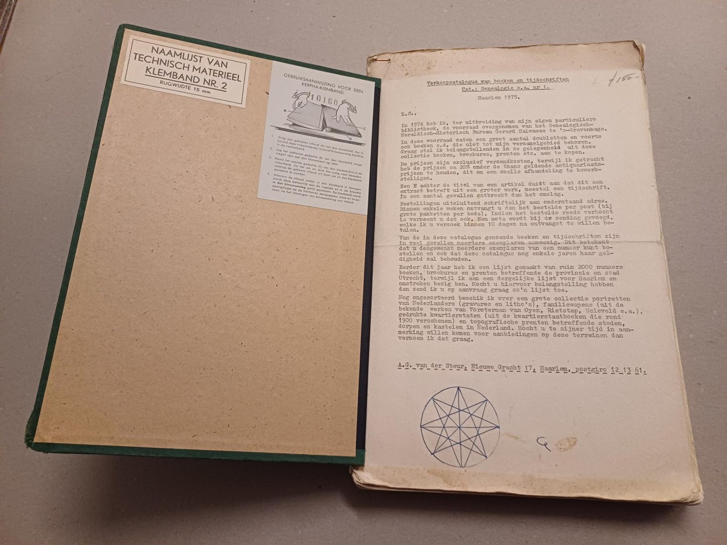 Steur, A.G. van der - Verkoopcatalogus van boeken en tijdschriften. Cat. Genealogie e.a. nr 1 - 9