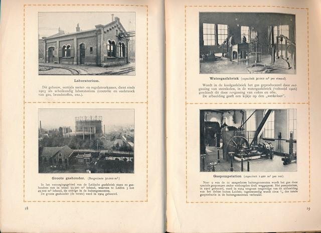  - Jubileumboekje 1848-1923. Stedelijke fabrieken van gas en electriciteit Leiden.