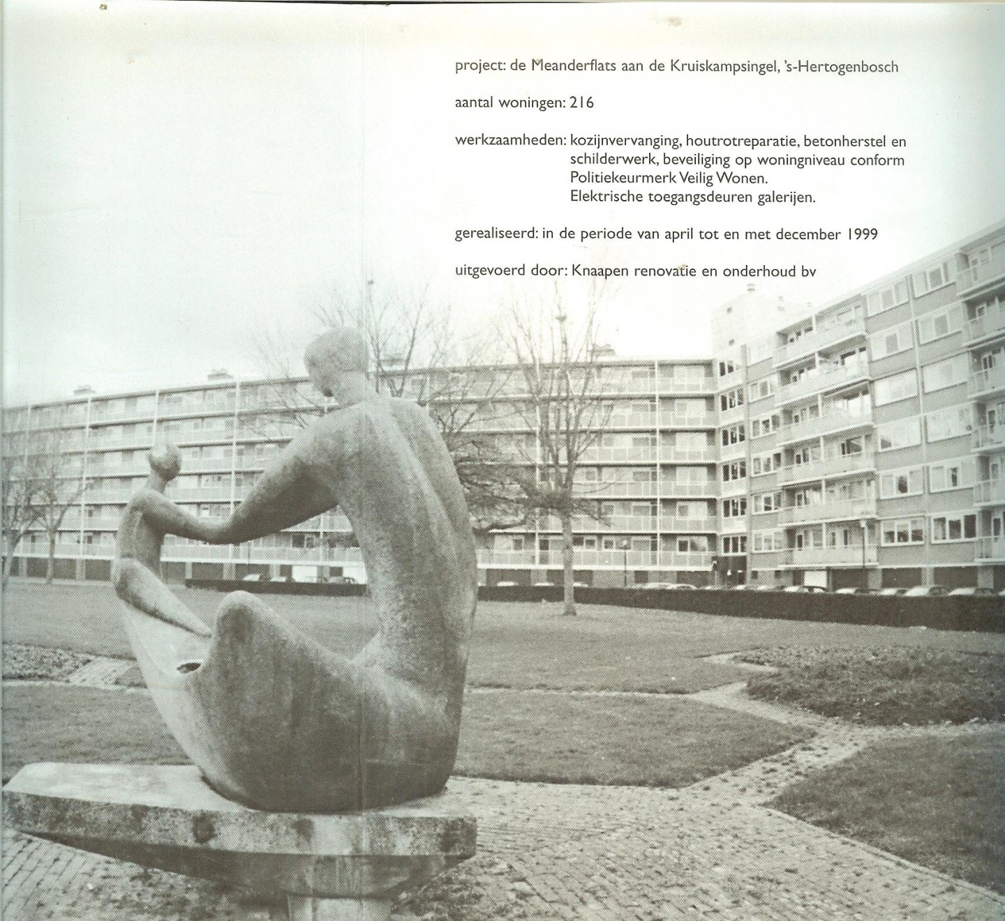 Hamers Koert Directie Vesteda, en FFP fotografen Drukwerkbegeleiding Dijkstra & de Bresser - Bekende gezichten de Meanderflats aan de Kruiskampsngel te `s-Hertogenbosch fotoboek van alle bewoners Sinterklaas en Piet presentje