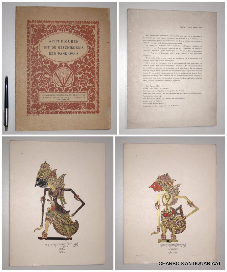 ANON., - Acht figuren uit de geschiedenis der Pandawa's.