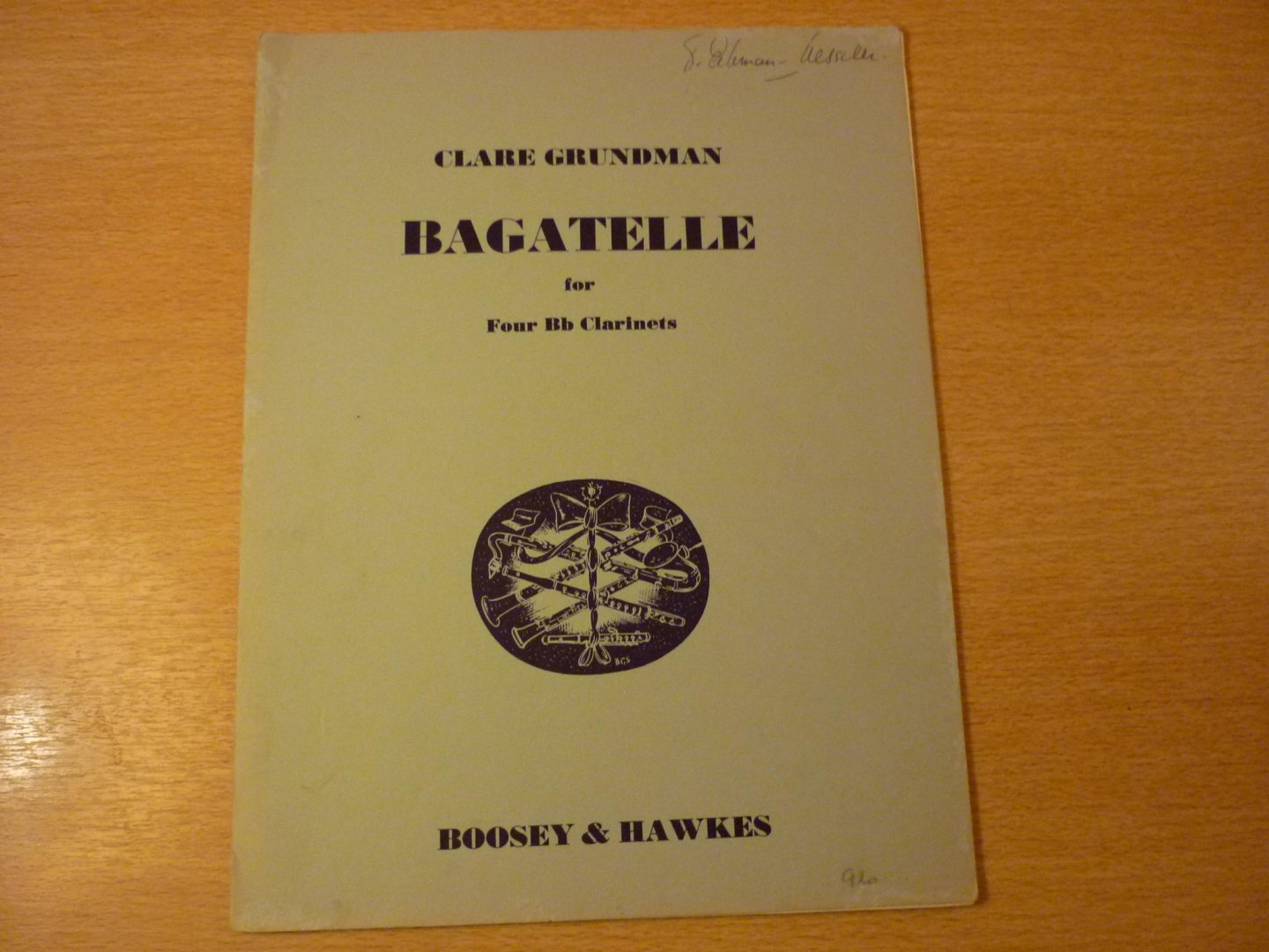 Grundman; Clare - Bagatelle for 4 Bb Clarinets
