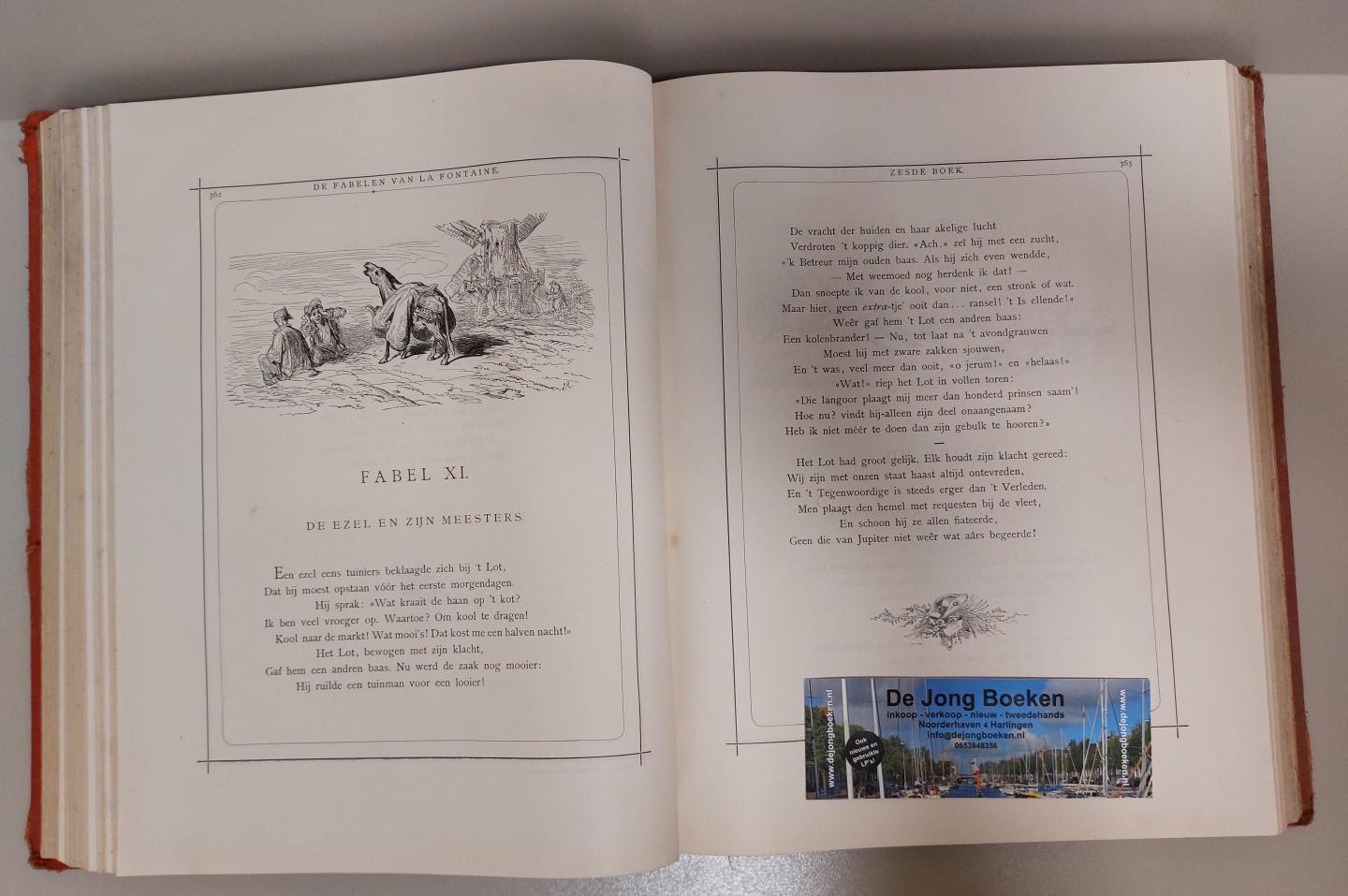 Fontaine, La & Gustave Doré (illustraties) - De Fabelen van Lafontaine nagevolgd door J.J.L. ten Kate ( ill.81 platen en vele vignetten Gustave Doré)