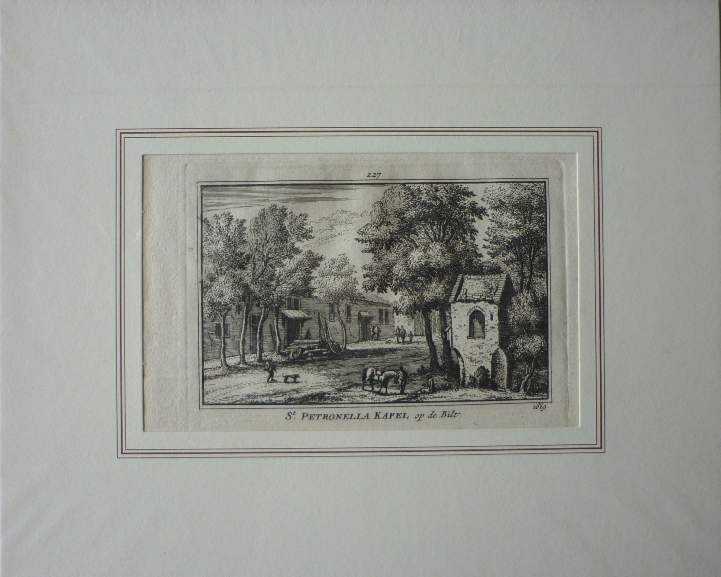 Spilman, Hendrik - St. Petronella Kapel op de Bilt. Originele kopergravure