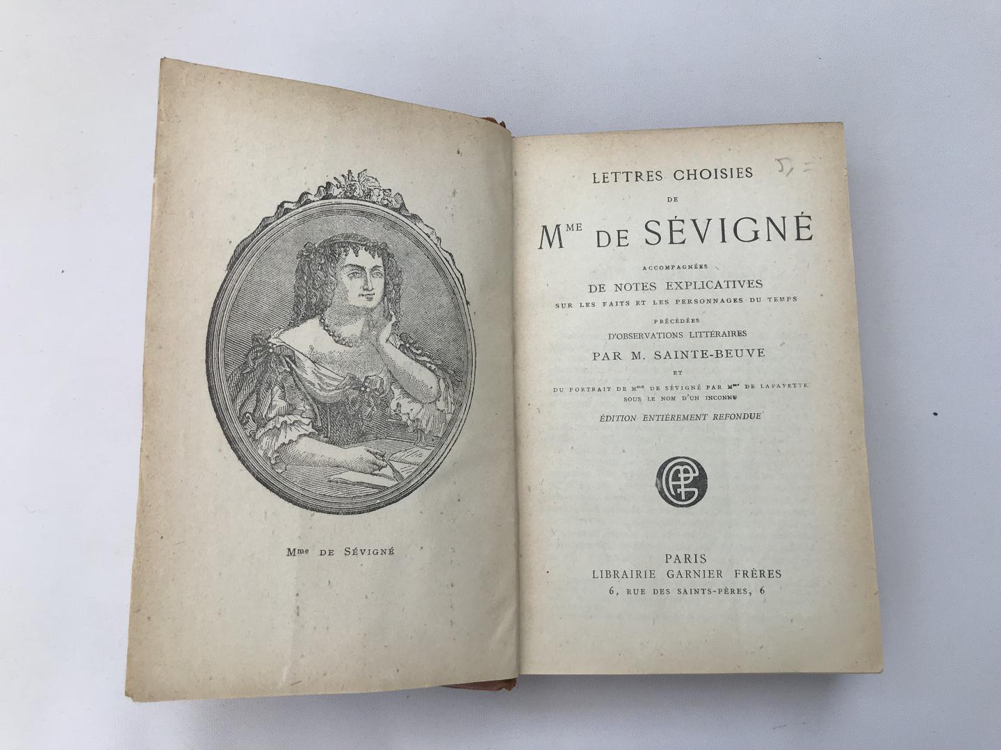 Mme. de Sevigné - Lettres choisies de Madame de Sévigné