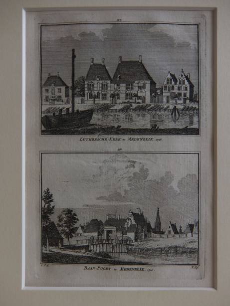 Medemblik. - Luthersche-Kerk te Medenblik, 1726/ Baan-Poort te Medenblik, 1726.