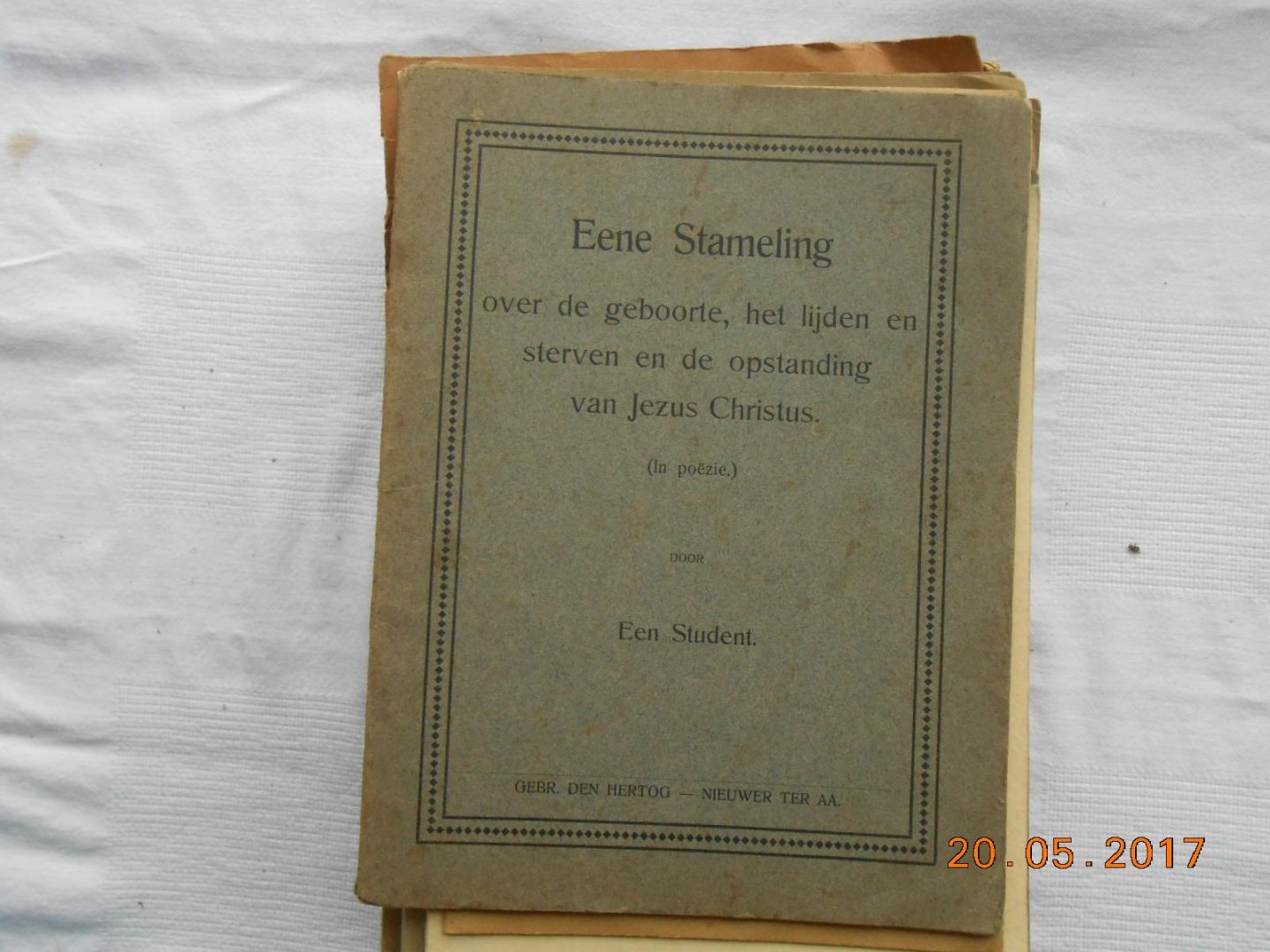 Een student - Eene Stameling