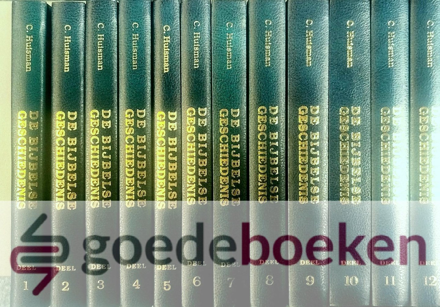 Huisman, C. - De Bijbelse geschiedenis, set 12 delen compleet --- Met vragen en antwoorden. Deel 1, 2, 3, 4, 5, 6, 7, 8, 9, 10, 11, 12 compleet