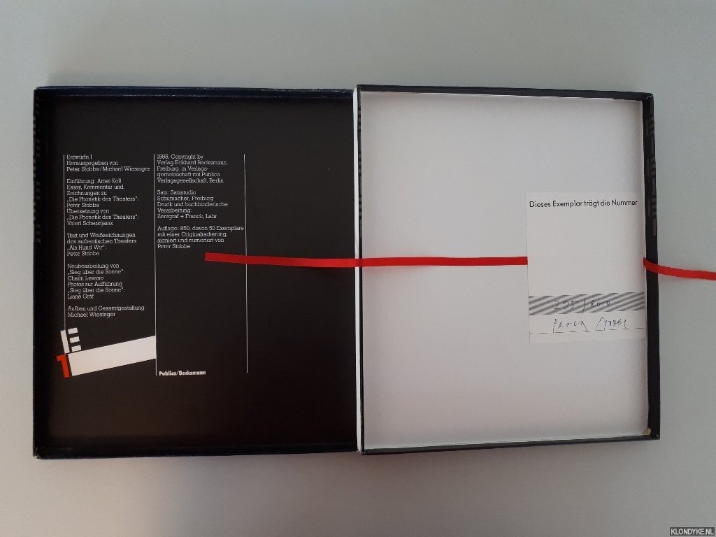 Krucënych, Aleksej & Peter Stobbe - Als Hund Wir: Entwürfe I. *SIGNED*