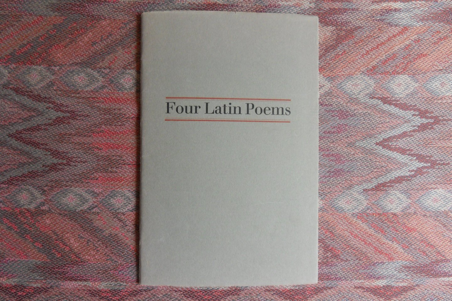 Davidson, Peter. (imitated by) - Four Latin Poems. [ with wood-engravings by Alan Powers ]. [ Genummerd ex. 109 / 250 ].