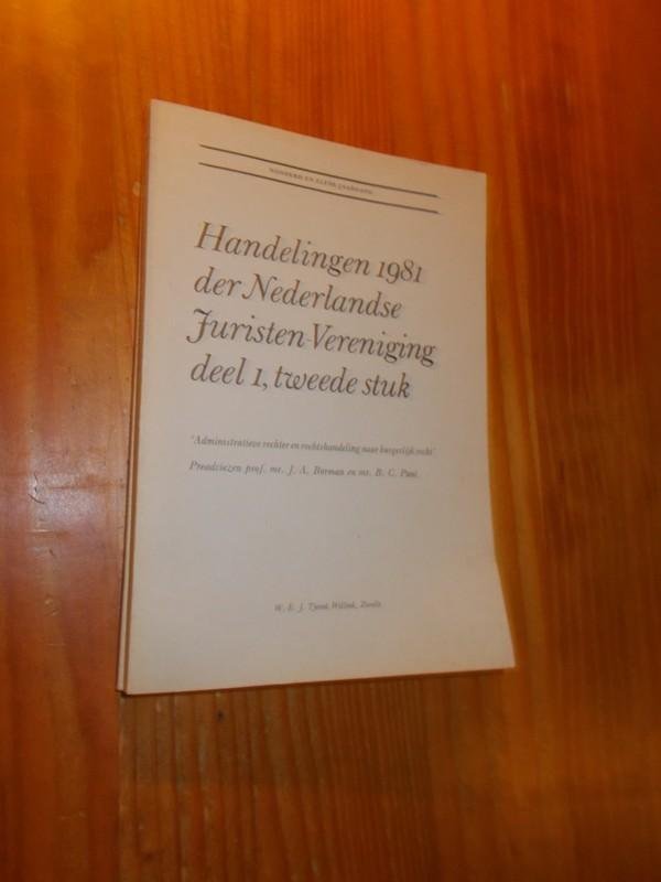 RED.- - Handelingen 1981 der Nederlandse Juristen-Vereniging.