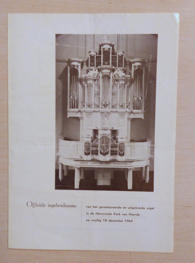 Bert Gelderman - ''Uit het kerkmuzikale verleden van Hervormd Heerde" - Verslag van een historisch onderzoek binnen het kerkelijk archief. Publicatie van de orgelgeschiedenis van de Grote- of Johanneskerk betreffende het Johann Heinrich Holtgräve-orgel.