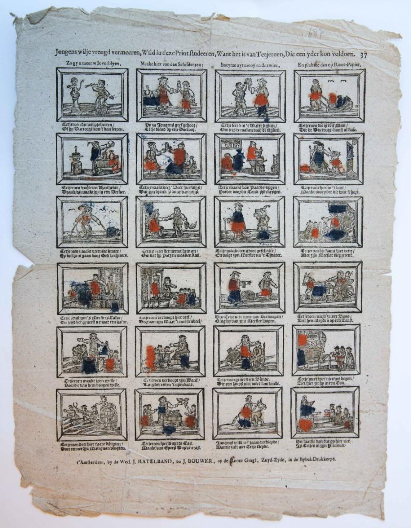  - Centsprent: Jongens wil je vreugd vermeeren, Wild in deze print studeeren, Want het is van Tetjeroen, Die een yder kon voldoen, 37.