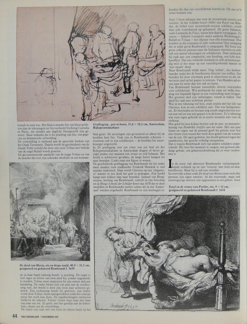 Reitsma, Ellen ; Broos, Ben ; Haak, Bob ... [et al.] - Rembrandt : bijlage uit Vrij Nederland 7-12-1991, nr. 49