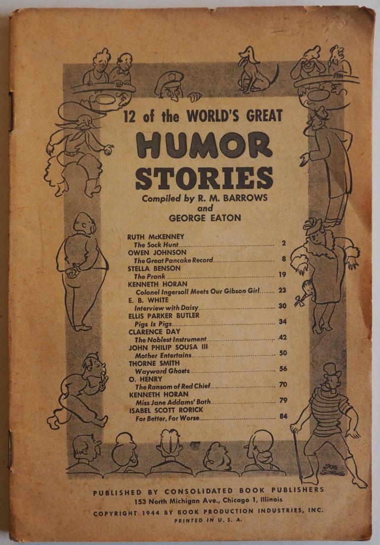 Barrows R M and Eaton George Compiled - 12 of the World`s Great Humor Stories