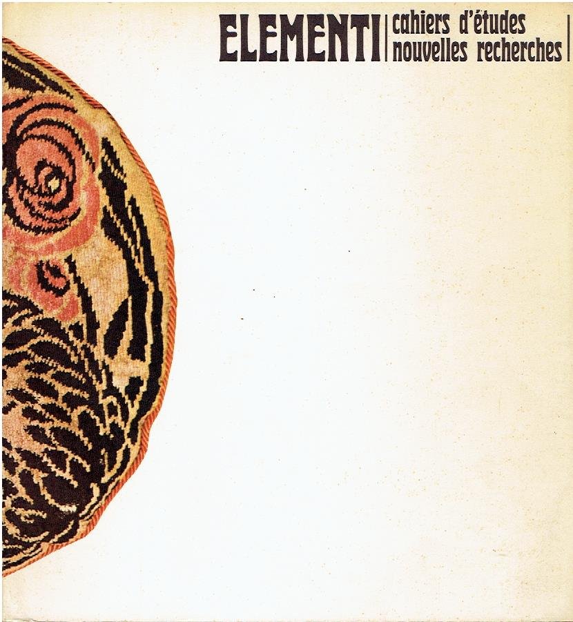 MININI, Fabio / Mila PISTOI [Texte] - Elementi. Cahiers d'etudes nouvelles recherches - Année V-no. 1.