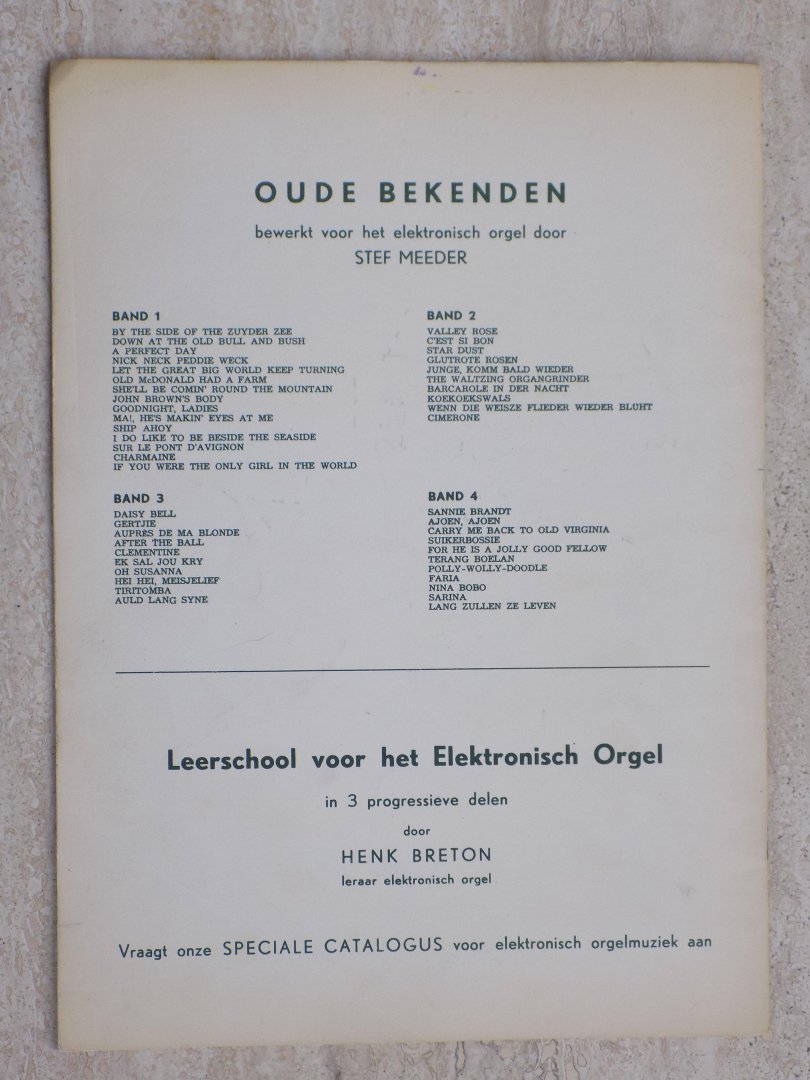 Jan van Weelden [samengesteld en bewerkt door] - MUZIEK VAN J.S.BACH voor elektronisch orgel.No.738.