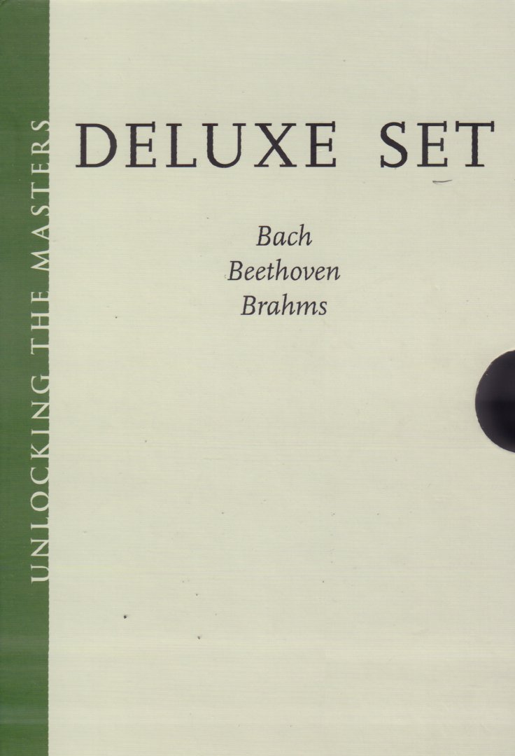 Young, John Bell - Unlocking the Masters Deluxe Set: Bach's Keyboard Music, Beethoven's Symphonies, and Brahms, A Listener's Guide, Complete with box and 3 CD'S, gave staat (box een kleine beschadiging)