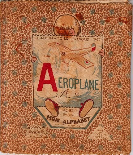 (RAG BOOK). LECOULTRE, M. - Aeroplane. L'Album-toile français No. 65. (Printed on cloth).