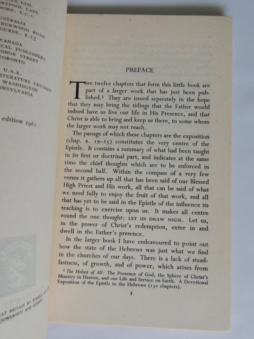 Murray Andrew - Let us draw nigh! Meditations on Hebrews x, 19-25.