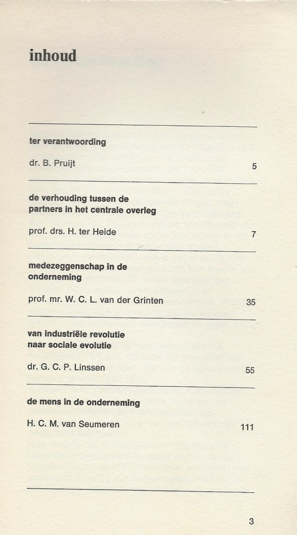 Boven, P. M. H. van. Nederlands Christelijk Werkgeversverbond. - Overleg medezeggenschap sociale evolutie