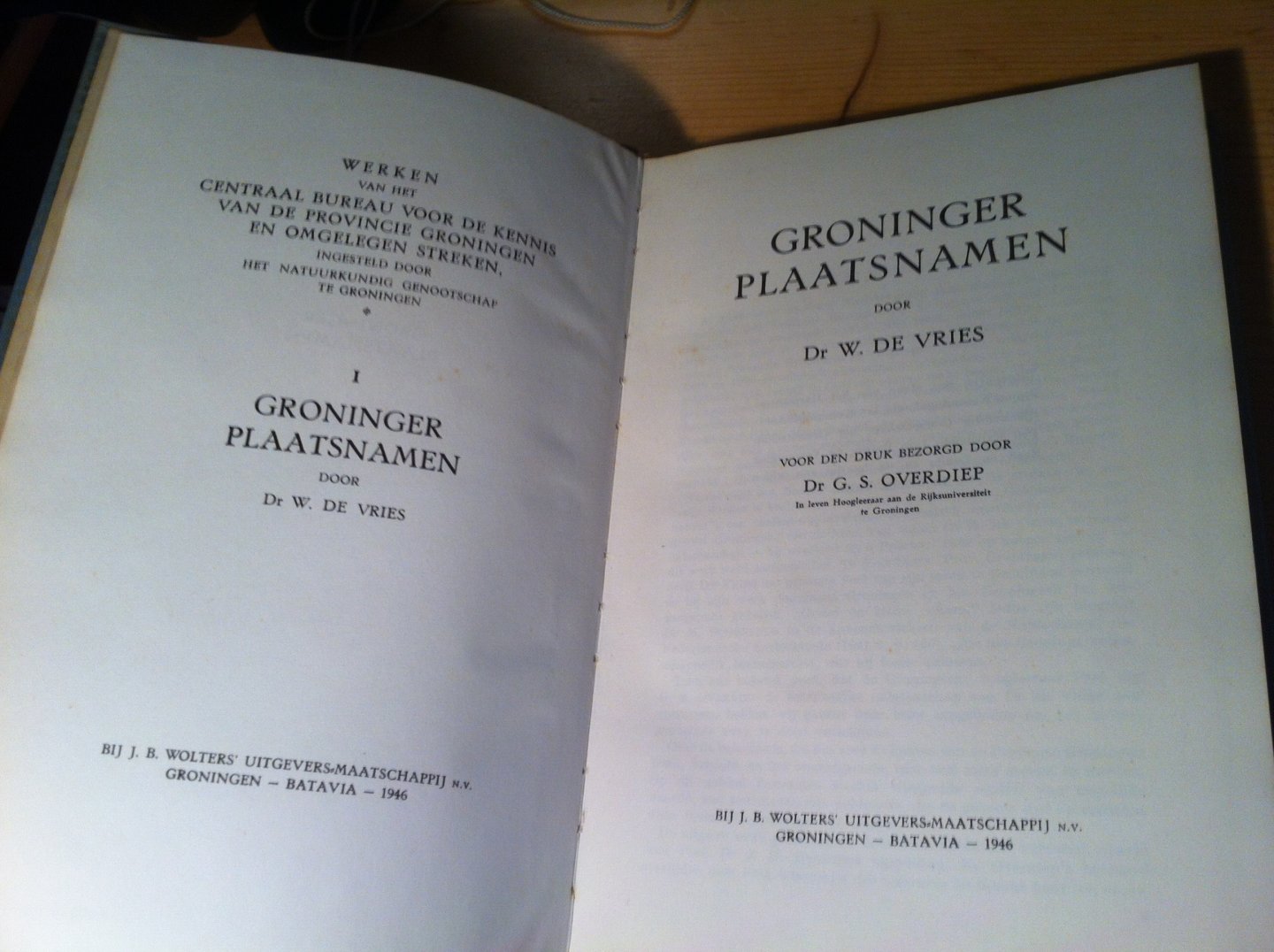 Vries, Dr W de - Groninger Plaatsnamen