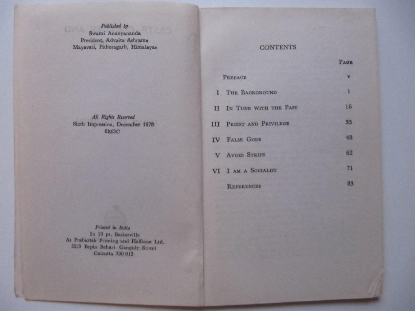 Swami Vivekananda - Caste Culture and Socialism