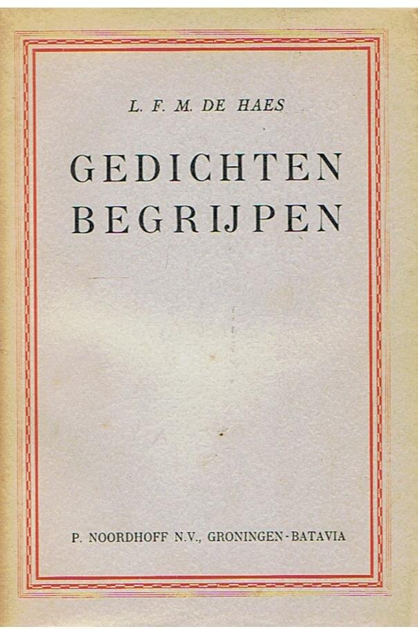 Haes, L.F.M. de - Gedichten begrijpen