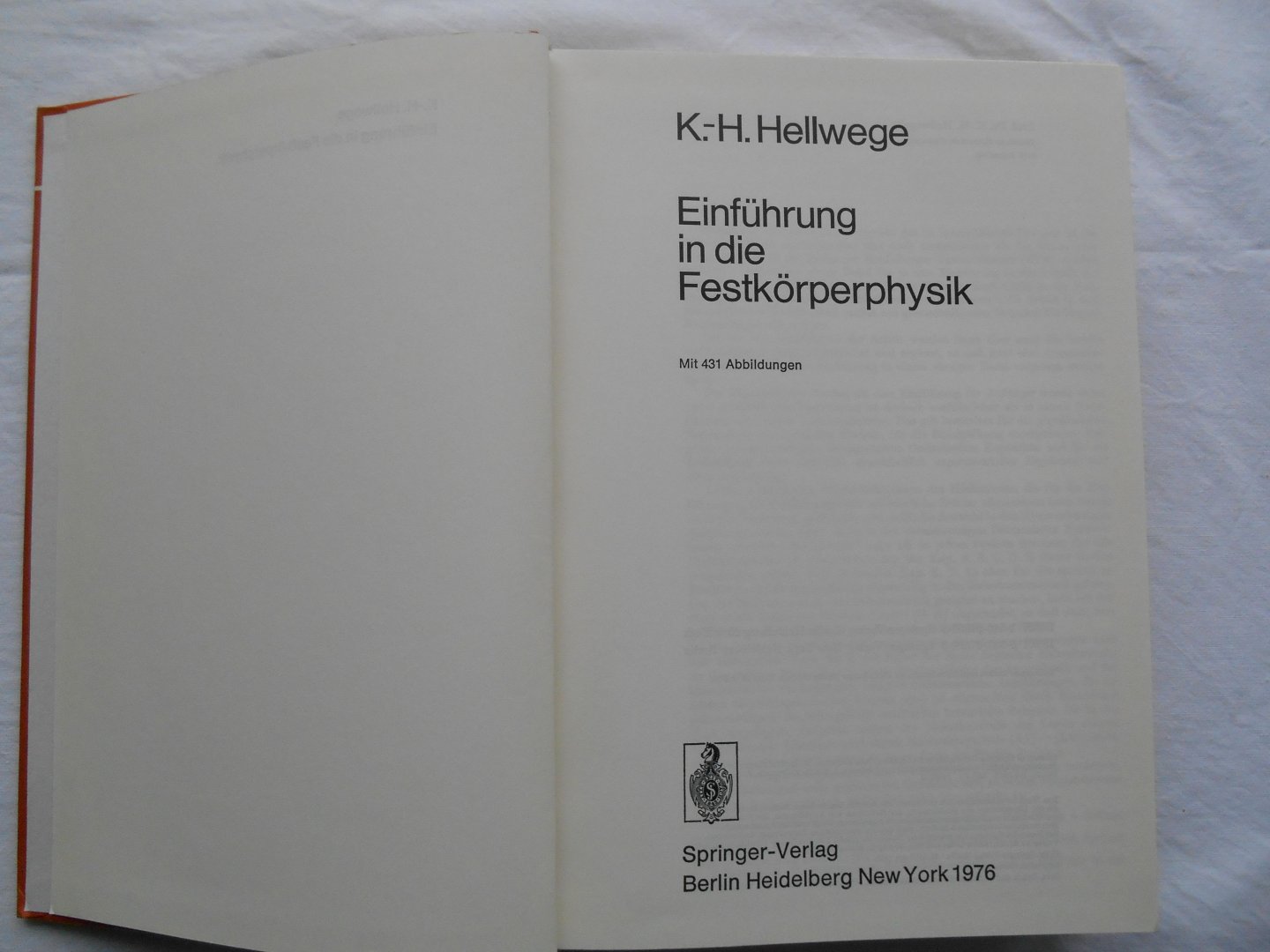 Hellwege, K.H. - Einführung in die Festkörperphysik