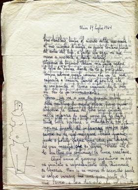 (SANDBERG). BADÍI, Líbero - Two handwritten letters signed, adressed to Willem Sandberg. (1964).